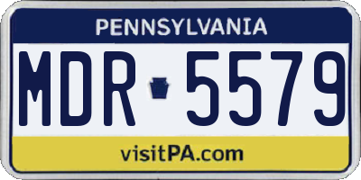 PA license plate MDR5579