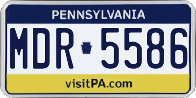 PA license plate MDR5586