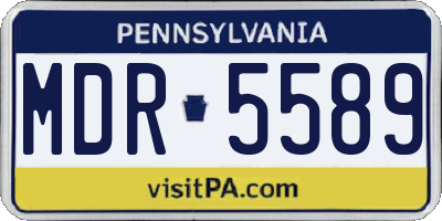 PA license plate MDR5589