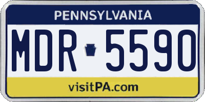 PA license plate MDR5590