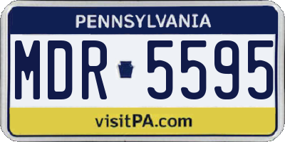 PA license plate MDR5595