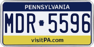 PA license plate MDR5596