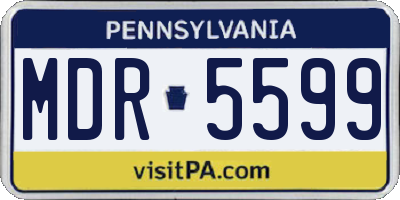 PA license plate MDR5599