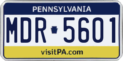 PA license plate MDR5601