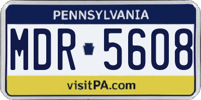 PA license plate MDR5608
