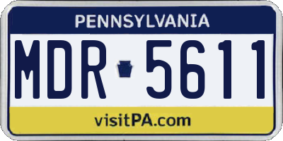 PA license plate MDR5611