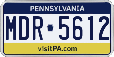 PA license plate MDR5612