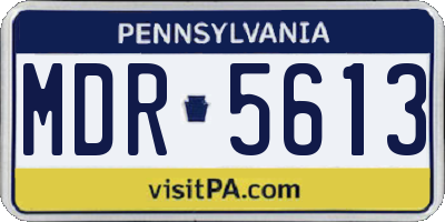 PA license plate MDR5613