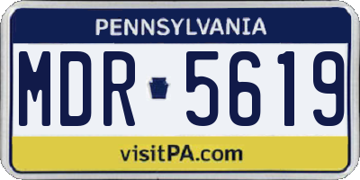 PA license plate MDR5619