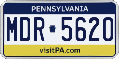 PA license plate MDR5620