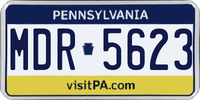 PA license plate MDR5623