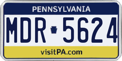 PA license plate MDR5624