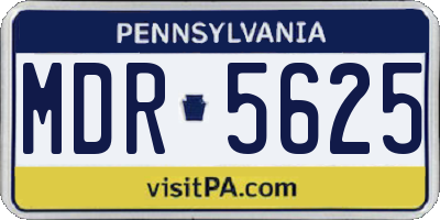 PA license plate MDR5625