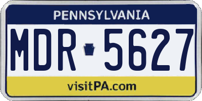 PA license plate MDR5627
