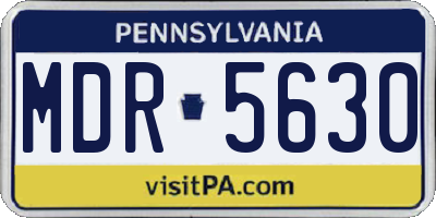 PA license plate MDR5630