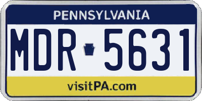 PA license plate MDR5631