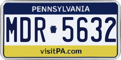 PA license plate MDR5632