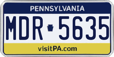 PA license plate MDR5635