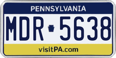 PA license plate MDR5638