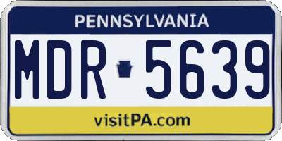 PA license plate MDR5639