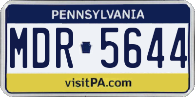 PA license plate MDR5644