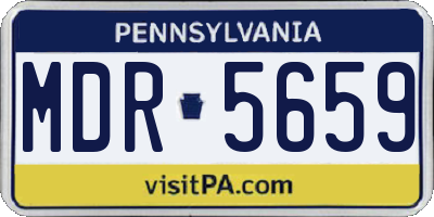 PA license plate MDR5659
