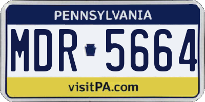 PA license plate MDR5664