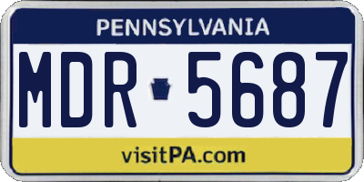 PA license plate MDR5687