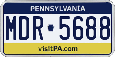 PA license plate MDR5688