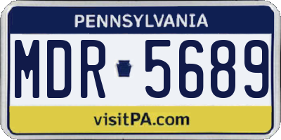 PA license plate MDR5689