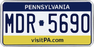 PA license plate MDR5690