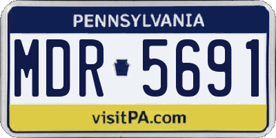 PA license plate MDR5691