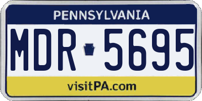PA license plate MDR5695
