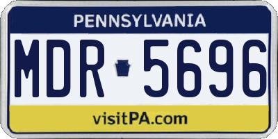 PA license plate MDR5696
