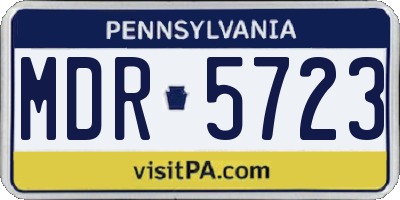 PA license plate MDR5723