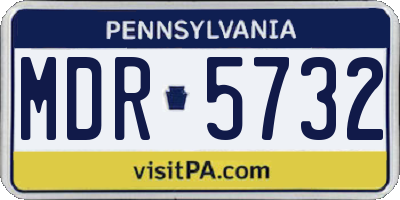 PA license plate MDR5732