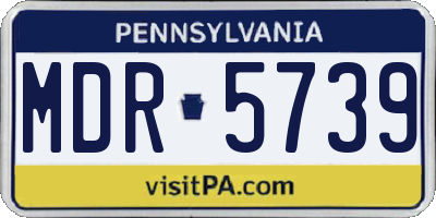 PA license plate MDR5739