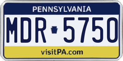 PA license plate MDR5750