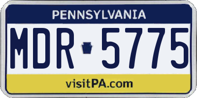 PA license plate MDR5775