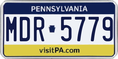 PA license plate MDR5779