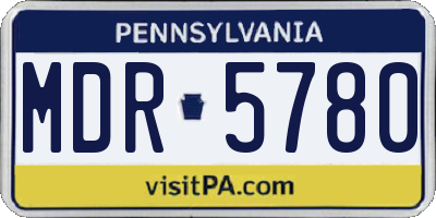 PA license plate MDR5780
