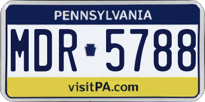 PA license plate MDR5788
