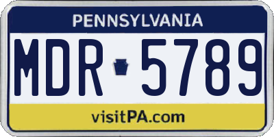 PA license plate MDR5789