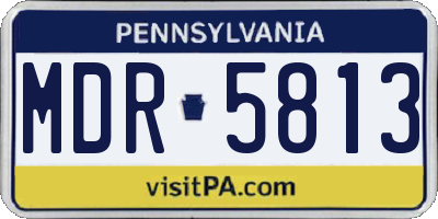 PA license plate MDR5813