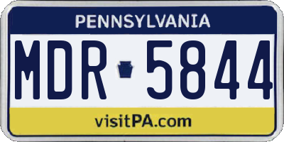 PA license plate MDR5844