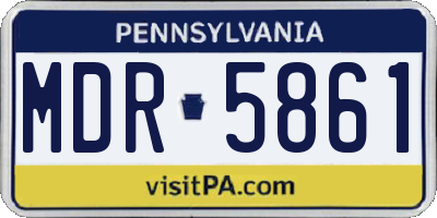 PA license plate MDR5861