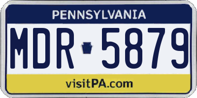 PA license plate MDR5879