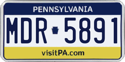 PA license plate MDR5891