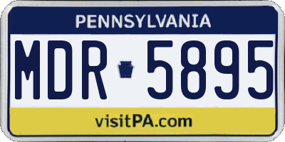 PA license plate MDR5895