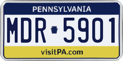 PA license plate MDR5901